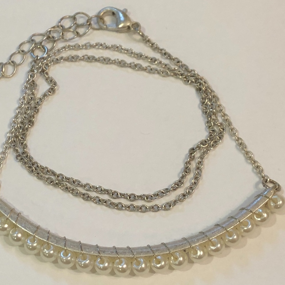 NEW pearl bar necklace dainty Everyday beach surf